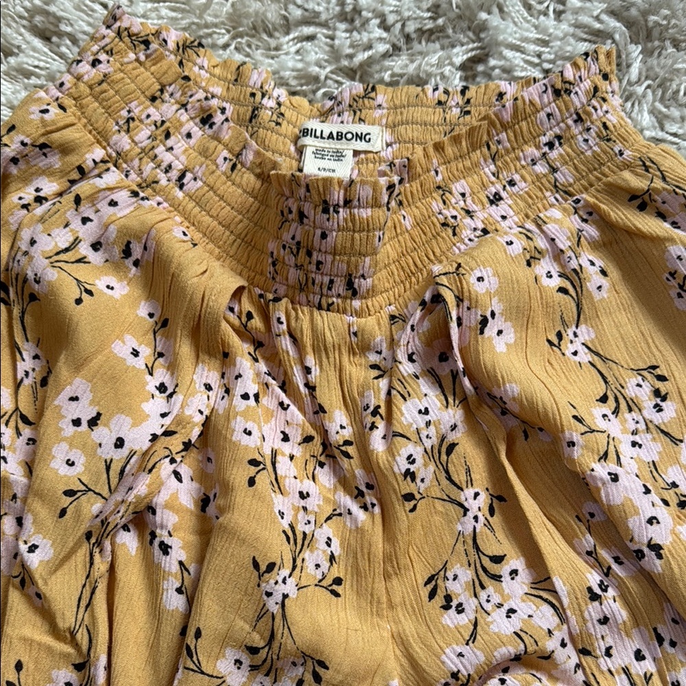 Billabong Mustard Floral Pants